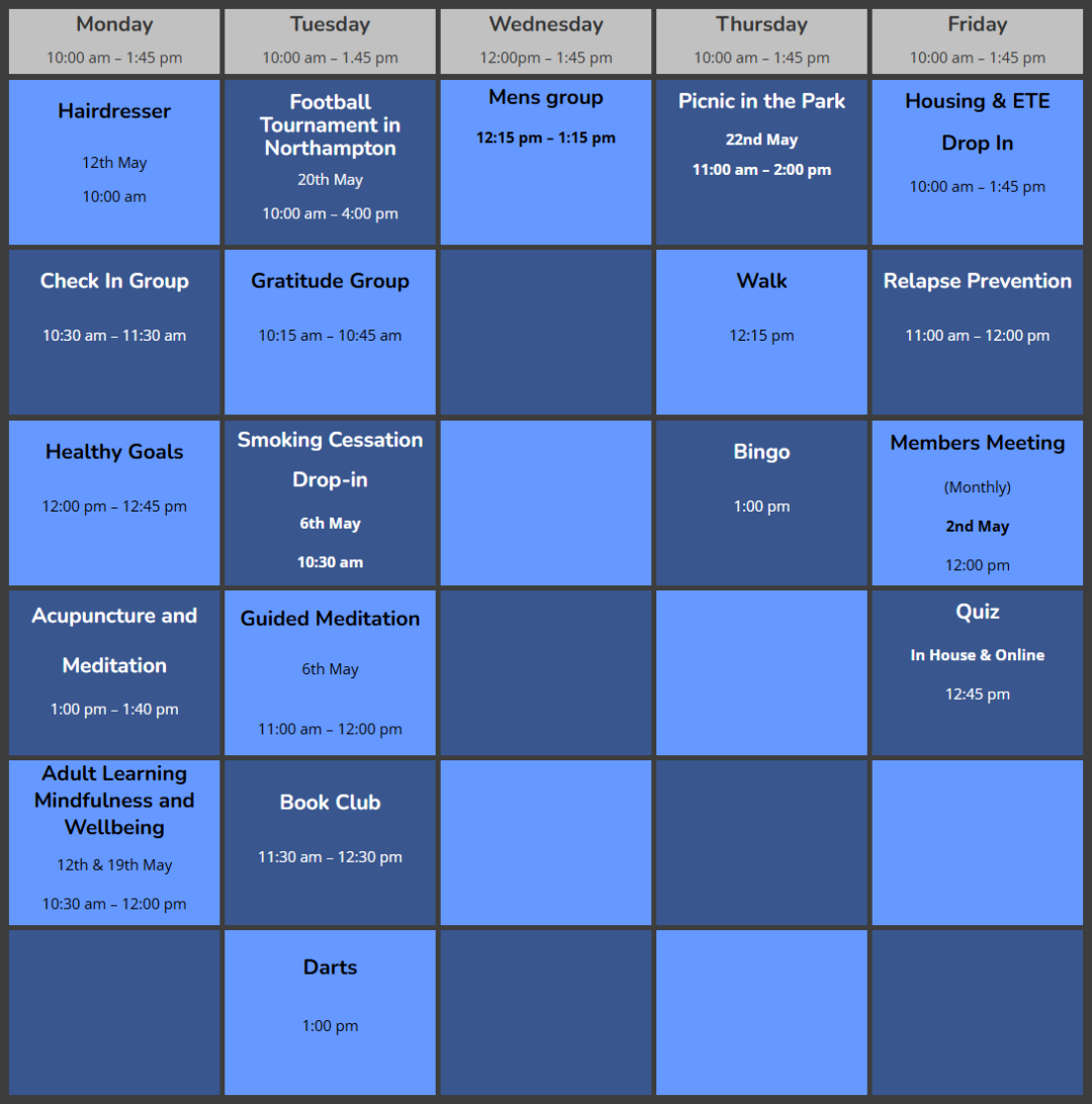Corby Timetable May 2025 - Bridge Northants